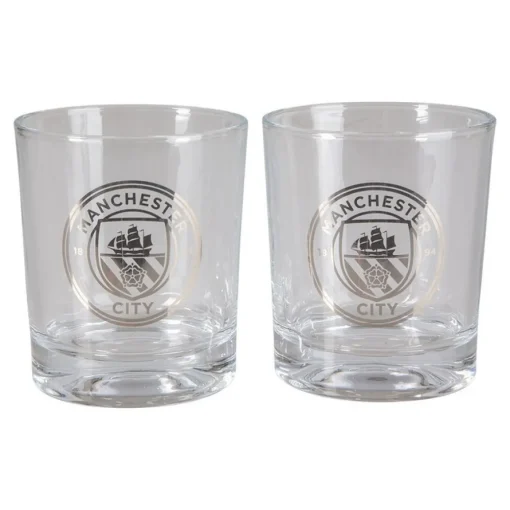 Manchester City® Whiskeyglass Sett