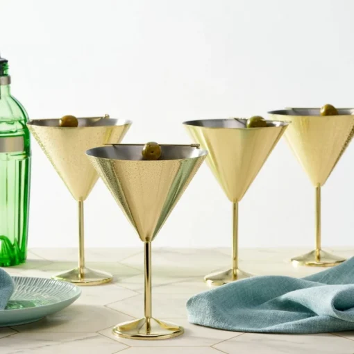 Martiniglass Matt Gull Rustfritt Stål