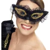 Maskerade Øyenmaske Svart og Gull