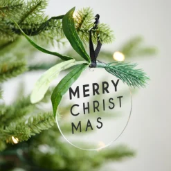 Merry Christmas Akryl Julepynt