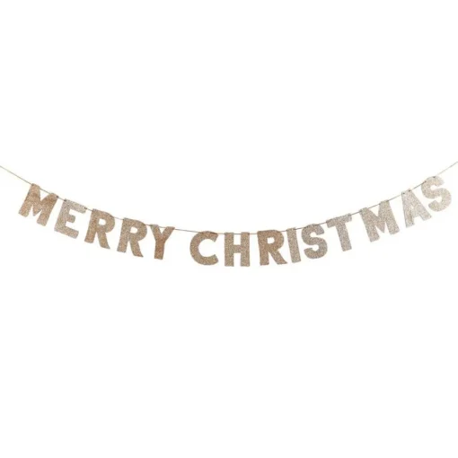 Merry Christmas Glitter Bokstavgirlander