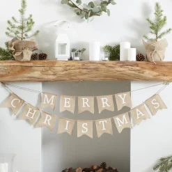 Merry Christmas Jute Flaggbanner