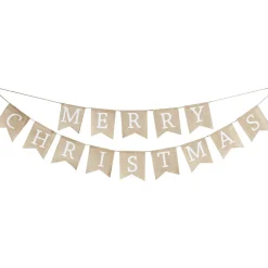 Merry Christmas Jute Flaggbanner