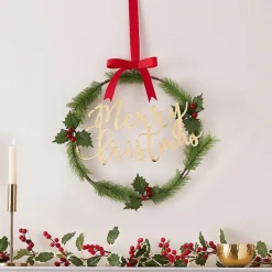 Merry Christmas Kristtorn Julekrans