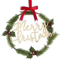 Merry Christmas Kristtorn Julekrans