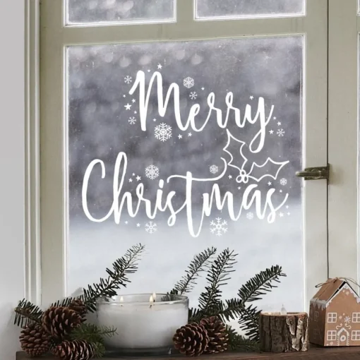 Merry Christmas Vindusklistremerker