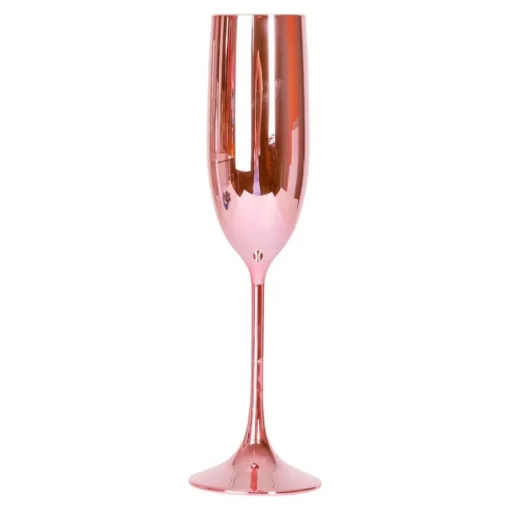 Metallisk Champagneglass Gullrosa