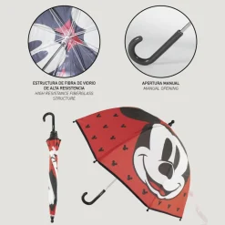 Mickey Mouse® Silhuett Paraply Rød