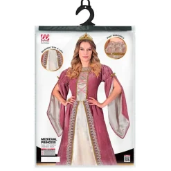 Middelalder Prinsesse Kostume Lyserød