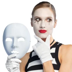 Mime Maske Hvit