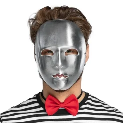 Mime Maske Sølv