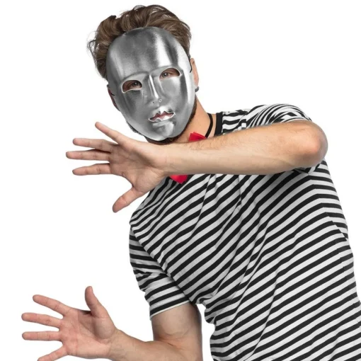Mime Maske Sølv