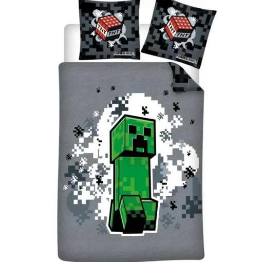 Minecraft® Creeper Sengetøy Grå