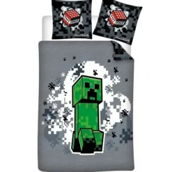 Minecraft® Creeper Sengetøy Grå