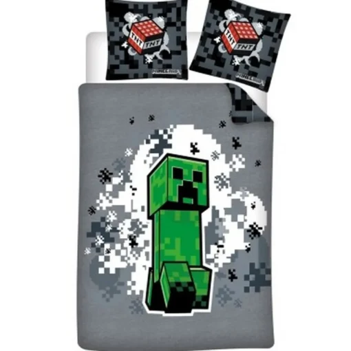 Minecraft® Creeper Sengetøy Grå
