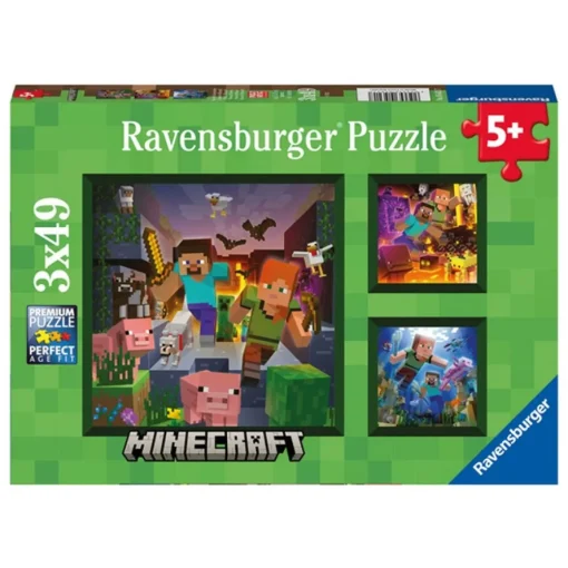 Minecraft® 3-i-1 Puslespill