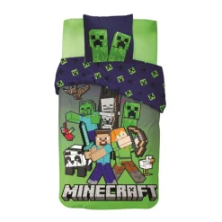 Minecraft® Team Bomuld Sengetøj