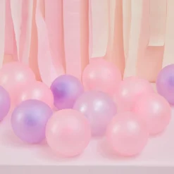 Mini Ballonger Mix Lyserosa og Lilla
