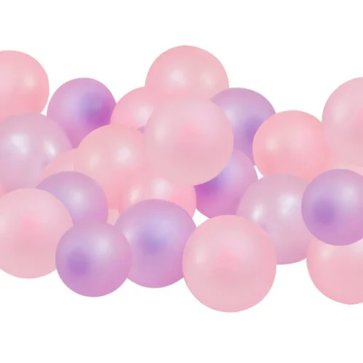 Mini Ballonger Mix Lyserosa og Lilla
