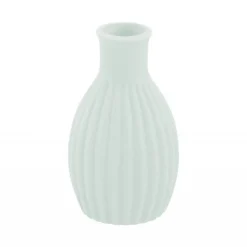 Mini Stripete Keramikkvase Pastellgrønn