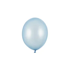 Miniballonger Metallisk Babyblå