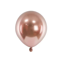 Miniballonger Metallisk Gullrosa