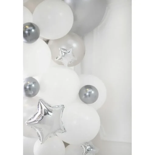 Miniballonger Metallisk Mørk Sølv