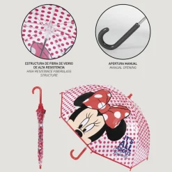 Minnie Mouse® Prikkete Paraply Rød