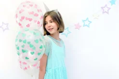 Mintgrønne Hjerter Ballonger Gjennomsiktig