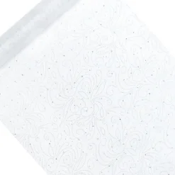 Mønstret Organza Stoffrull Hvit