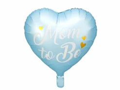 Mom To Be Hjerte Folieballong Lyseblå