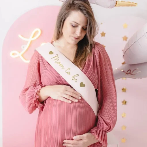 Mom To Be Skråbånd Lyserosa