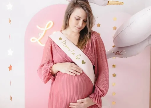 Mom To Be Skråbånd Lyserosa