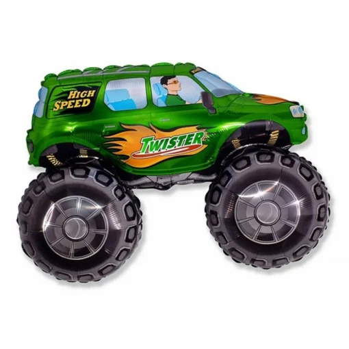 Monster Truck Folieballong Grønn