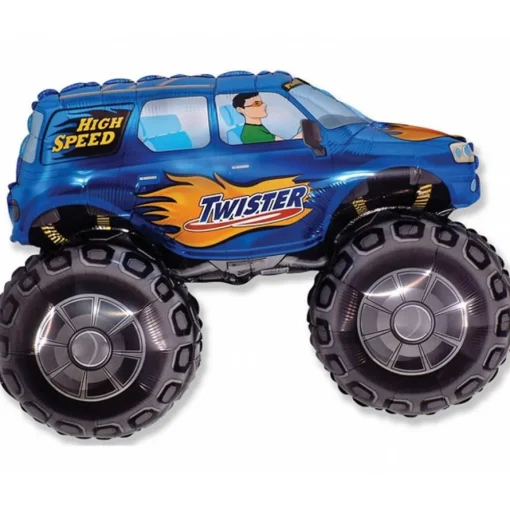 Monster Truck Folieballong Blå