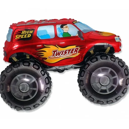 Monster Truck Folieballong Rød