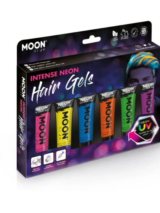 Moon Glow Intens Neon UV Hårgele Assortert