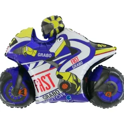 MotoGP Motorsykkel Folieballong Blå