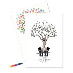 Mr & Mr Bryllup Fingeravtrykk Plakat