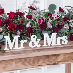 Mr & Mrs Skilt Tre Hvit