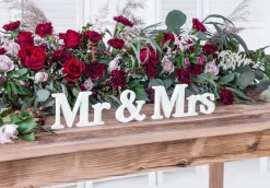 Mr & Mrs Skilt Tre Hvit