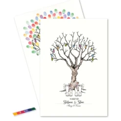 Mrs & Mrs Bryllup Fingeravtrykk Plakat