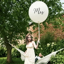 Mrs Kjempe Ballong Hvit
