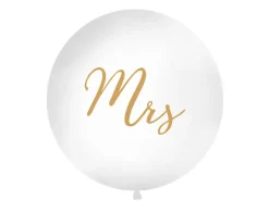 Mrs Kjempe Ballong Hvit og Gull