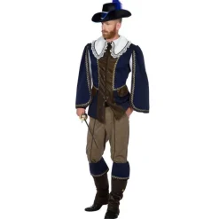 Musketer Kostyme Blå