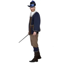 Musketer Kostyme Blå