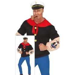 Muskuløs Sjømann Kostyme