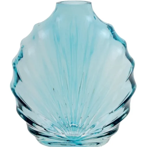 Musling Vase Lyseblå