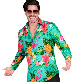 Neon Flamingoskjorte Turkis