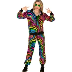 Neon Regnbue 80-talls Treningsdress Kostyme